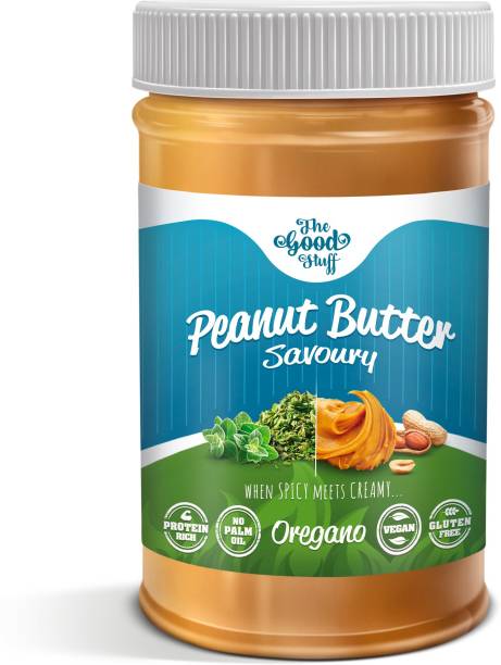 The Good Stuff Peanut Butter Savoury | Oregano Flavour | Protein RIch | Vegan | Gluten Free | 450 g