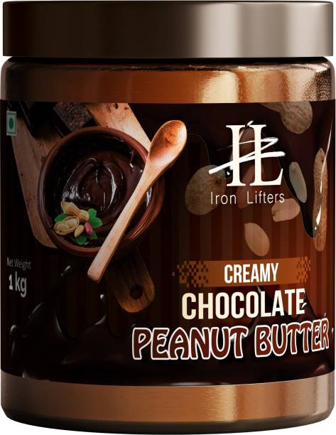 IRON LIFTERS Peanut Butter Super Creamy with Chocolate Sweeten Flavor | 1 KG 1 kg