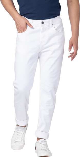 white denim pants
