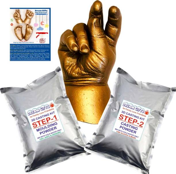 Dream Gifts Baby Hands & Feet 3D Casting Kit (3 items) (Moulding: 175gms, Casting: 250gms)