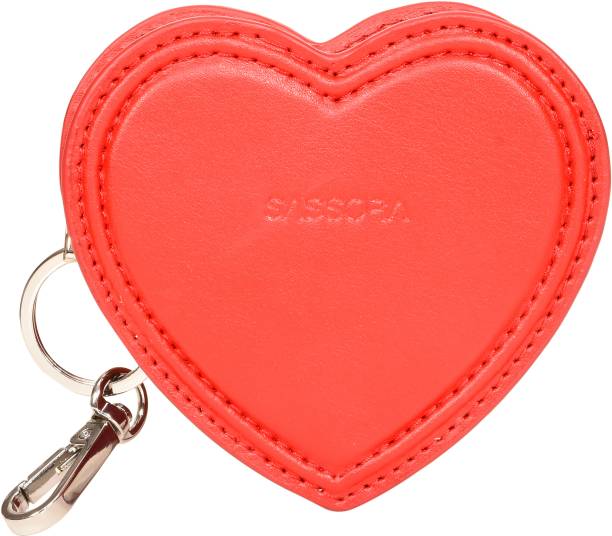 Sassora Genuine Leather Women Red Keycase -A175_CLARET Key Chain