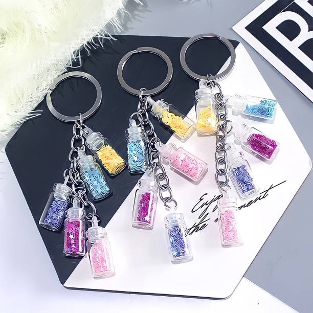 starex Fancy colorized 5 bottle keychain || pack of 3 Key Chain
