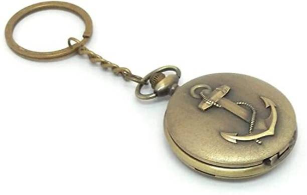 n v p Antique Anchor Pocket Watch Car Bike Home Key Chain with Key Ring Key Chain