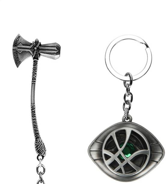 AG MOTO Metal Thor Axe Keychain & Silver Doctor strange eye of agamotto Key Chain Key Chain