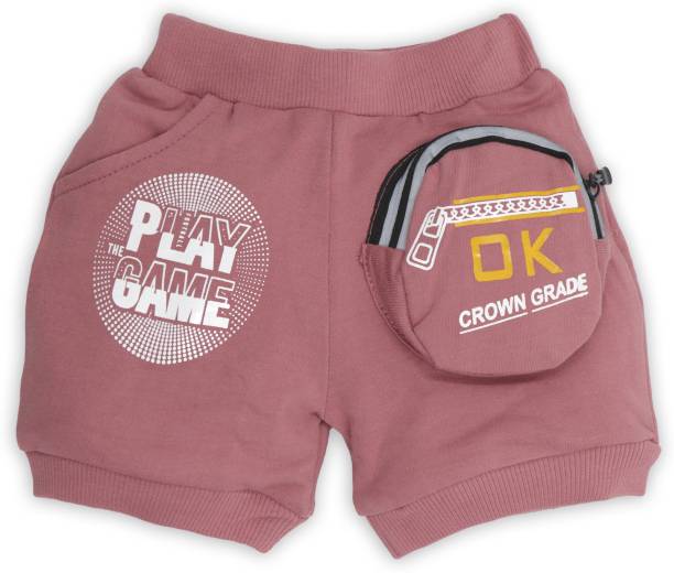MY BABY TOWN Short For Boys & Girls Casual Printed Pure Cotton