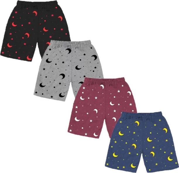 BHARATH FASHION Short For Boys & Girls Casual Printed Pure Cotton