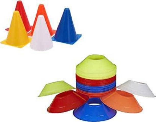 sports & fitness junction Set of 20 Disc Marker, 6 Cone 6 InchAgility Kit For Football, Cricket, Exercise Football & Fitness Kit