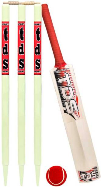 Hapto Indian Sports Wooden Cricket Kit Size 4 Age( 7 to 8 Year) bat Poplar Willow Cricket  Bat
