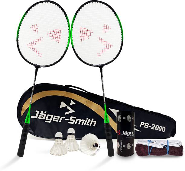 Jager-Smith PB-2000 Combo, JSBN-101 & Featherlite 2 Shuttle Badminton Kit