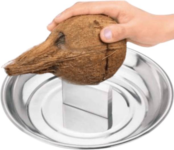 VUNNAVA 100% Stainless Steel Coconut Cracker/Breaker Plate Stainless Steel