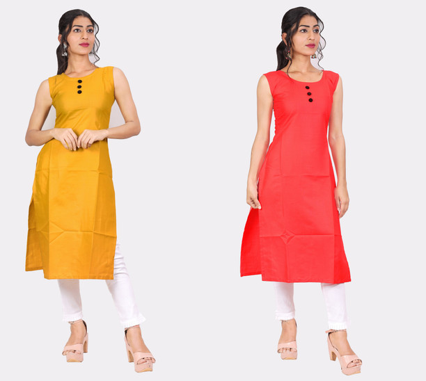 yellow colour kurti flipkart