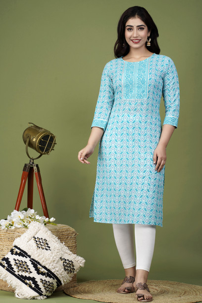 Multi Color Lakbi Women'S Printed Multicolor Straight Cotton Kurti at Best  Price in Jaipur | Libas Fashion