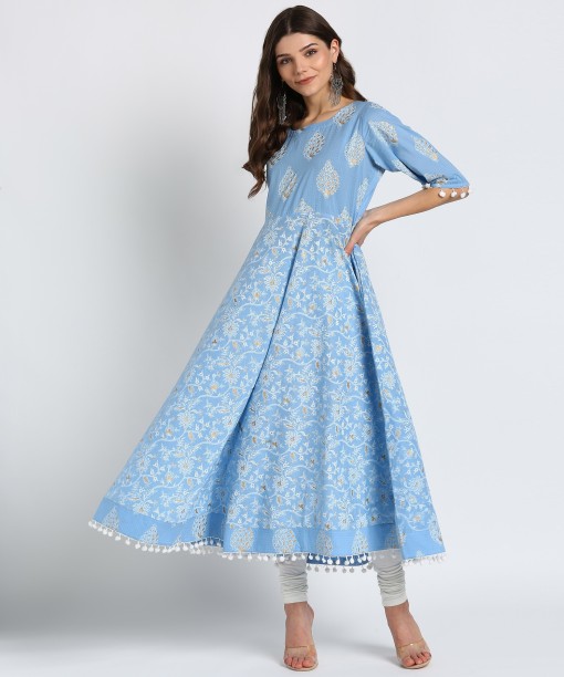 Libas Blue Poly Georgette Ethnic Motifs Kurta Set Price in India, Full  Specifications & Offers | DTashion.com
