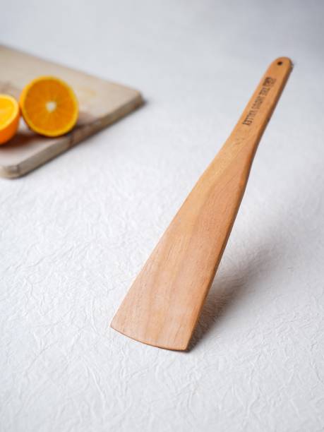 The Indus Valley Wooden Spatula for Cooking [ Flip / 32cm / Neem Wood ] Wooden Ladle