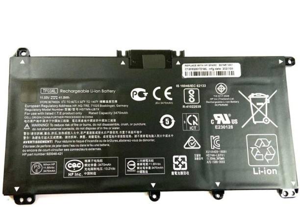 WISTAR TPN-Q189 TF03XL Battery for HP Pavilion X360 15-...