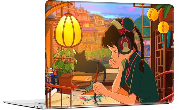 STICKER PRO Universal Laptop Skin Sticker with Extra Protective Layer - Asian Girl Art Premium PVC Self Adhesive Vinyl Laptop Decal 13