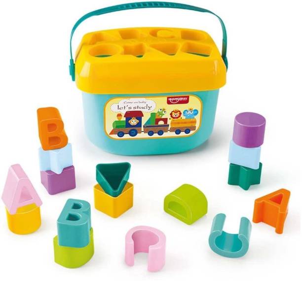J K INTERNATIONAL Baby and Toddler Plastic First Block Shape,Color, ABCD Shape, Toy for 1 Year Old