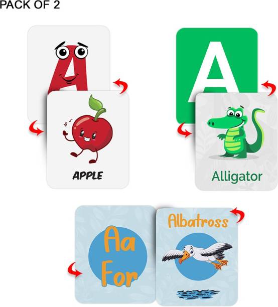 ULTRA 3D A-Z Alphabets Flash Cards for Kids Age 3+ |Set Of 3 |Early Childhood Learning