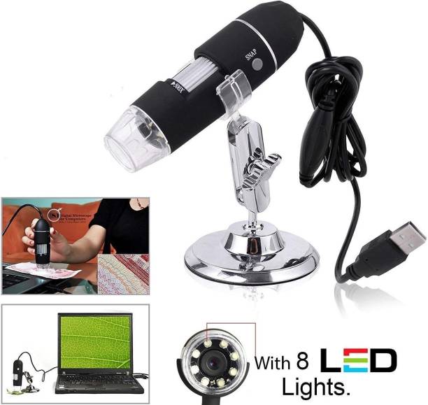 ZVR Digital USB Microscope 40X To 1000X Zoom 8 LED Endo...