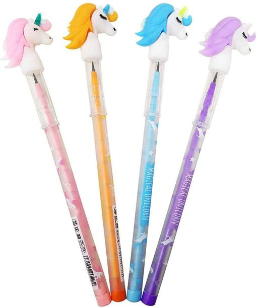 NSR Group Unicorn Stationary Collection of Pencil for Girls,Boys Kids (Pack of 4)