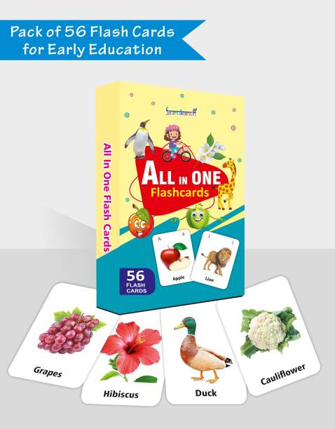 gurukanth All in One Flash Cards for Kids (Laminated Non-tearable flashcards Water Proof)