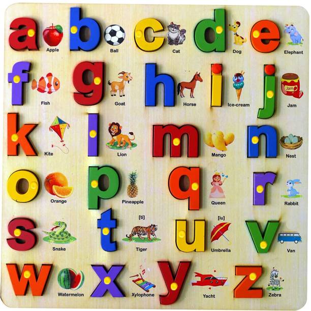 SHALAFI Montessori Educational Learning Small ABC Alphabet Letters Puzzle Board Toys