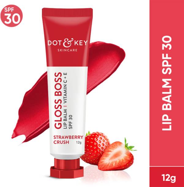 Dot & Key Gloss Boss Tinted Lip Balm SPF 30 I Vitamin C + E I 12g - Strawberry Crush Fruity