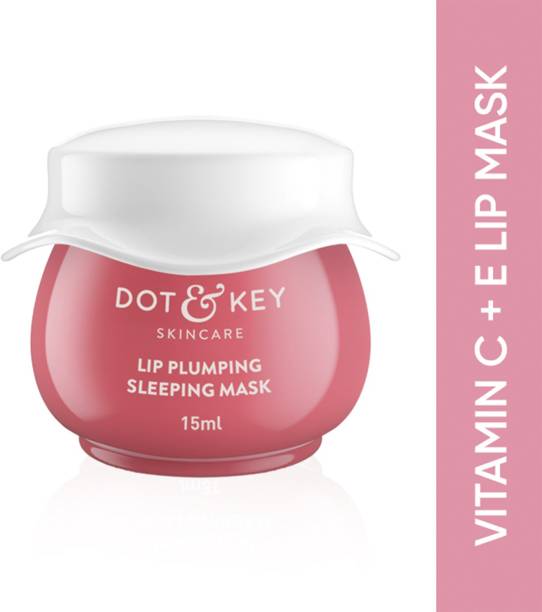 Dot & Key Vitamin C + E Lip Mask with Shea Butter for Dry, Dark Lips, Tinted Lip Balm Cherry