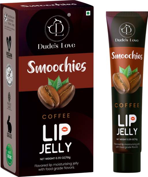 Dude's Love -Smoochies -Organic Flavour Edible Lip Jelly /Lip Balm – For Kiss & Date Ready - Coffee