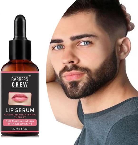 Barbers Crew Shine Lip Serum Brightening Therapy for Soft, Lips With Glossy & Shine- Strawberry