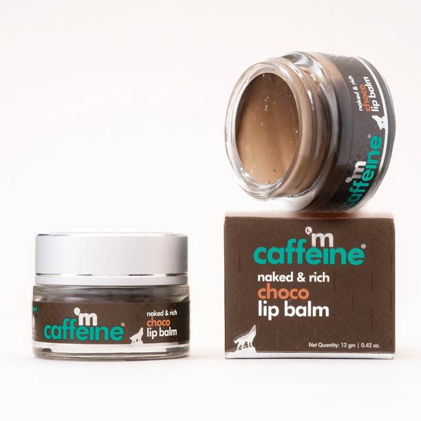 mCaffeine Choco Lip Balm for Dry & Chapped Lips - 24 Hours Moisturization with Cocoa Butter