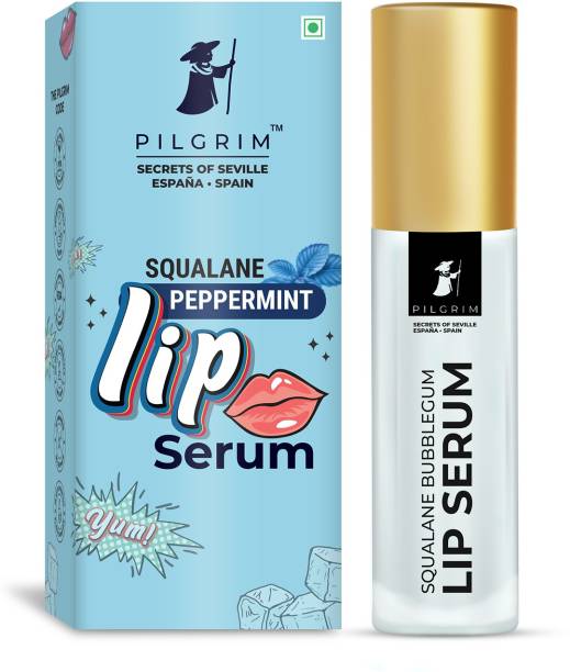 Pilgrim Squalane Lip Serum With Roll-on For Visibly Plump, Soft & Supple Lips - Peppermint