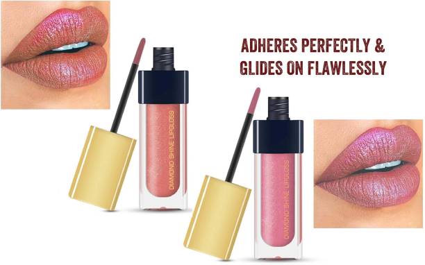 GULGLOW99 Diamond Shine Lip Gloss for Supreme Shine, Multi Color for Glossy Effect Combo
