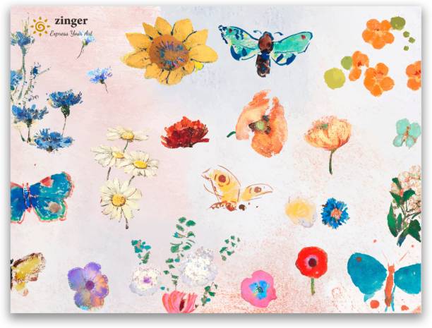 Zinger Zinger Postcard Fridge Magnets 14x10 CM for Home and Office (Flower ) Fridge Magnet Pack of 1