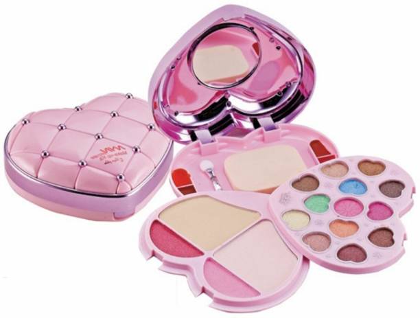 NYN Makeup Kit - Eye-Shadows, Lip Colors, Blushes, Sponges, Brushes & Blender(80373)