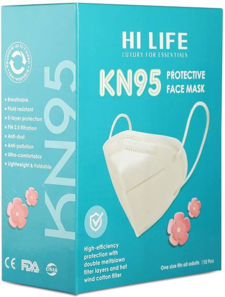 Hi Life Pack of 7 Five Layered Protective KN95/FFP2 Face Mask Washable