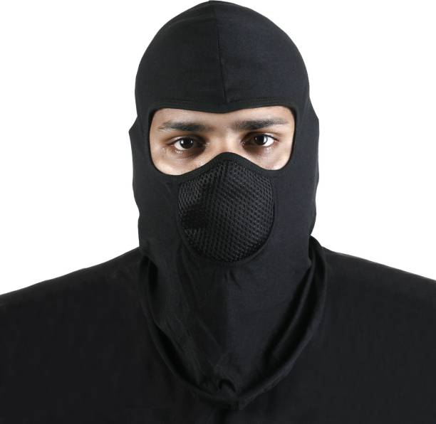 CareDone pack of 1 Black, Bike Face Mask for Men & Women (Size: Free, Balaclava) Decorative Mask