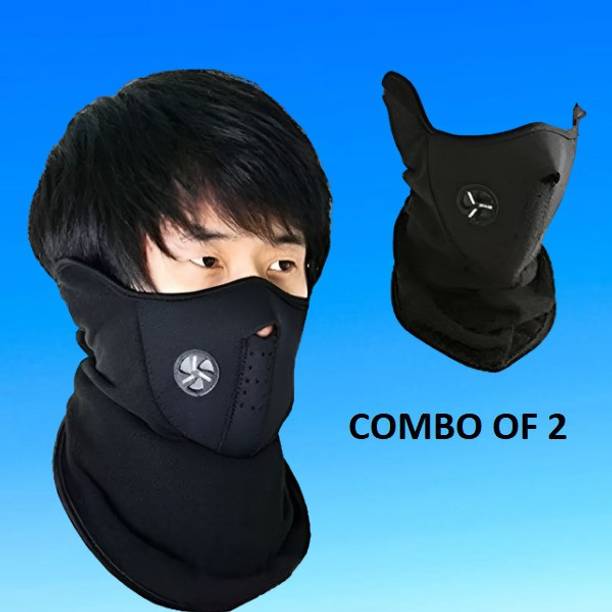 HCS CREATION Combo of Black Bike Face Mask for Men & Women Decorative Mask