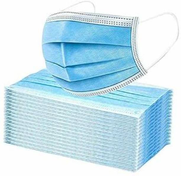 RHYNO Nonwoven Fabric Disposable 3Ply Surgical Face (100 Piece)ask Decorative Mask
