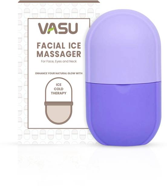 VASU Facial Ice Massager for Face, Eyes & Neck (Purple) Ice Roller Helps to Combat Face Puffiness & Refreshes Skin Massager