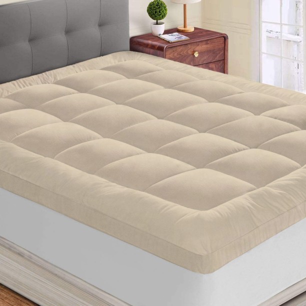 Memory Foam Quilted Mattress Protector Bed Fitted Extra Deep Pocket White Single GC GAVENO CAVAILIA Bamboo Topper 4 cm 
