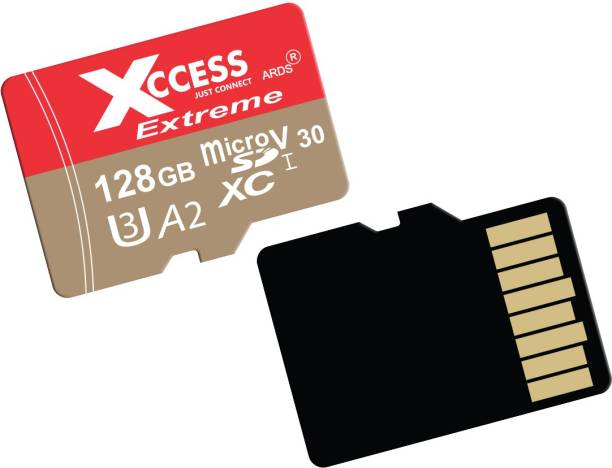 XCCESS 128GB Memory card Works with cell phones, smartphones, Tablets, tablet & more 128 GB MicroSD Card Class 10 120 MB/s  Memory Card
