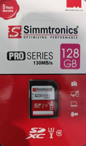Simmtronics PRO SERIES 128 GB SD Card Class 10 100 MB/s  Memory Card