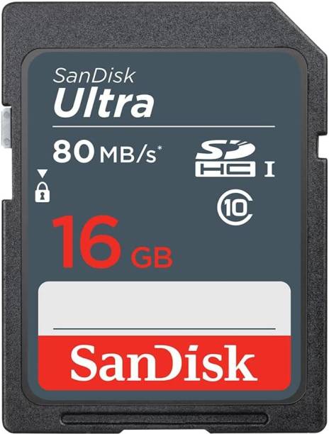 SanDisk Ultra 16 GB SDHC UHS-I Card UHS Class 1 80 MB/s  Memory Card