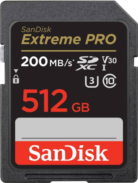 SanDisk Extreme Pro 512 GB SDHC Class 10 200 MB/s  Memory Card