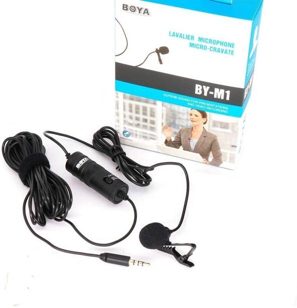 Suthar's Boya ByM1 Auxiliary Omnidirectional Lavalier Condenser Microphone (Black) Microphone