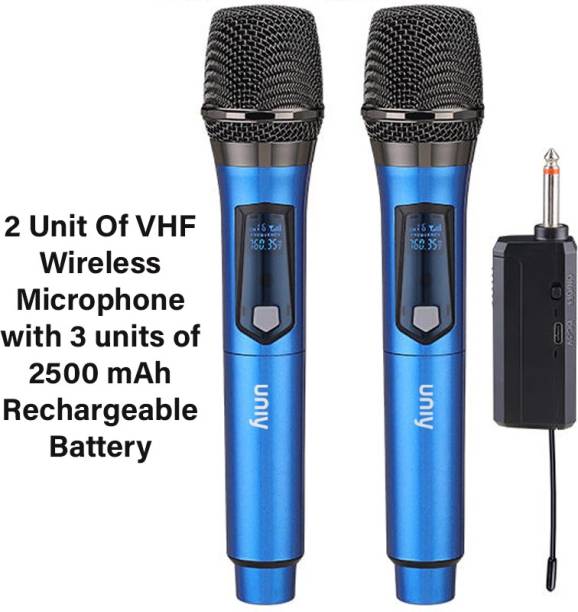 UNIY UY12 VHF 2 units Wireless Mic Frequency:100Hz|64db|50-80 distance with Battery Microphone