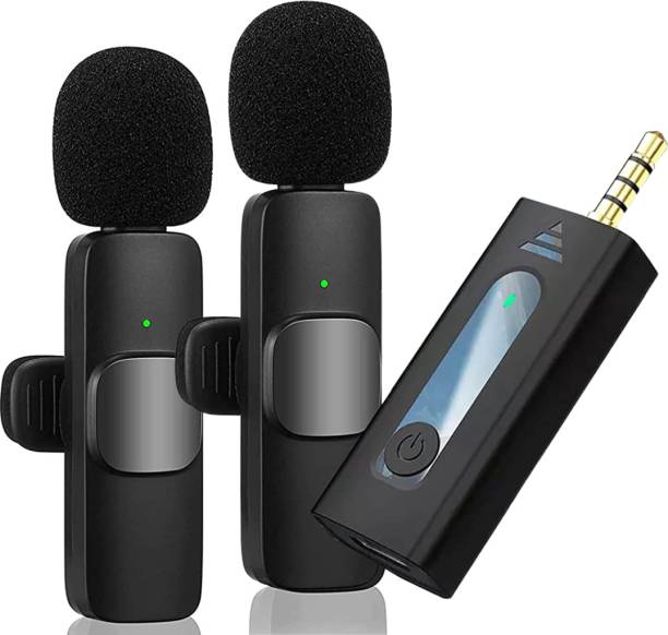 MAK Wireless Lavalier Microphone Compatible for DSLR/Camera/Speaker Microphone
