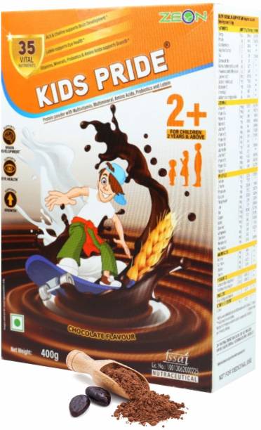 Zeon Kidspride Child Nutrition Milk Protein Drink Powder Supplement for Growing Kids with Prebiotic & Probiotics For Growth, Immunity, Brain & Eye Health