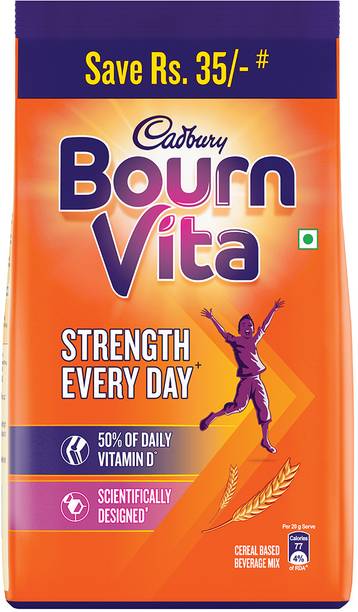 Cadbury Bournvita Bournvita Chocolate Health Drink, Pouch